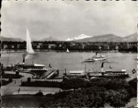 CPM Geneve La Rade Et Le Mont Blanc