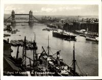 POSTAL MODERNA piscina de los barcos de Londres del puente de la torre de Londres