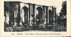 CPM Reims Porte Mars Ancienne Porte Gallo Romaine