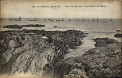 CPA Le Croisic Cote De Port Lin La Flotille De Peche