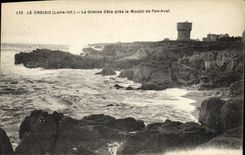 VINTAGE POSTCARD Croisic the Great Dimension Close the Mill Of PEN Avel