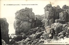 CPA Le Croisic Rochers Sur La Grande Cote