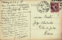 VINTAGE POSTCARD Landemer the Vendon Manor house says also Grand Castal