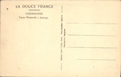 El normando suave de Francia Normandía Ferme de la POSTAL de la VENDIMIA tiene Jumieges