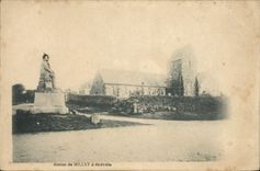 CPA Donville Statue de Millet a Greville 