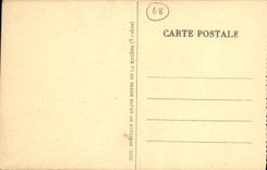VINTAGE POSTCARD the step of Soucy Castling Deaf person and the chaos of the hell
