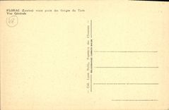 Gargantas de la POSTAL de la VENDIMIA del Tarn Florac vista de las gargantas de la opinión del Tarn