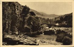 VINTAGE POSTCARD Gorges of the Tarn Florac the beach of Florac the rock of the fairies