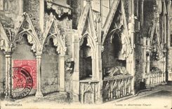 VINTAGE POSTCARD Winchelsea tombs in Winchelsea church