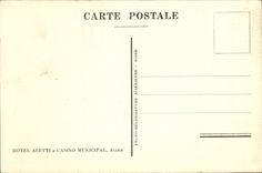 Hotel de Argel Aletti de la POSTAL de la VENDIMIA y casino municipal