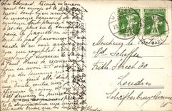 VINTAGE POSTCARD Morges the night