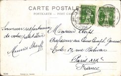 VINTAGE POSTCARD the bridge Lake Joux Seen on the tooth of Vaulion and lake Brenet