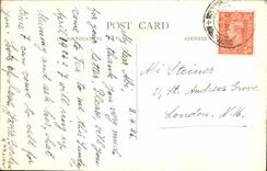 VINTAGE POSTCARD Hobbema has village with watermills