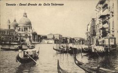 VINTAGE POSTCARD Venezia Large Canal da Calle Valaresso