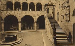 Del Podesta de Firenze Cortile del Palazzo de la POSTAL de la VENDIMIA