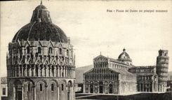 CPA Pisa Ploza Del Duomo Col Principall Monument