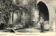 CPA Fuenterrabia Interior Des Castillo De Carlos V Soldat Militaria