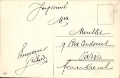 POSTAL Cofe grande Und de la VENDIMIA que restaura Forstwarte Marienbad