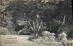CPA La Mortola Siren Fountain Sirenenbrunnen