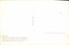 VINTAGE POSTCARD Milano Facciata Della Galleria Vittorio Emanuele II