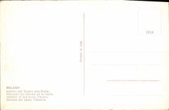 VINTAGE POSTCARD Milano Interno Del Teatro Went Scala