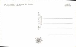 MODERN CARD Dakar the Building Of the Services Of the General Government