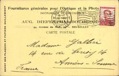 Entier Fournitures generale pour l'optique et la Photographie Avenue du Midi Bruxelles Optique