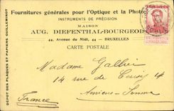 Entier Diefenthal Fournitures generale pour l'optique et la Photographie Avenue du Midi Bruxelles Optique