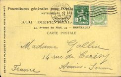 Entier Diefenthal Fournitures generale pour l'optique et la Photographie Avenue du Midi Bruxelles Optique