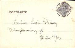 Barcos del panorama de Koln de la POSTAL de la VENDIMIA