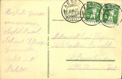 VINTAGE POSTCARD Schloss Angenstein Train