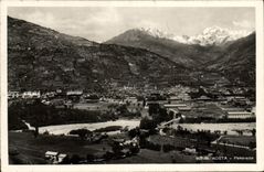 VINTAGE POSTCARD Aosta Panorama