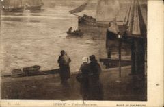 VINTAGE POSTCARD Chigot Night Tendernesses Museum Of Luxembourg