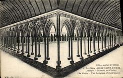 CPA Mont Saint Michel Abbaye Galeries Du Cloitre
