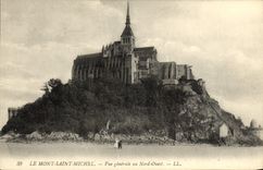 CPA Le Mont Saint Michel Vue Generale Au Nord Ouest