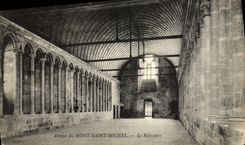 CPA Abbaye Du Mont Saint Michel Le Refectoire
