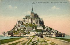 CPAMont St Michel Vue Generale Et La Digue