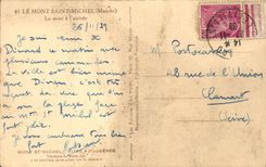 VINTAGE POSTCARD Mont Saint Michel the Mount on arrival