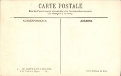 CPA Le Mont Saint Michel Cote Sud Et La Digue