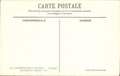 CPA Le Mont Saint Michel L'Abbaye La Crypte De l'Aquilon