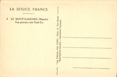 VINTAGE POSTCARD Soft France the Mount St Northern Michel View Dimension Is