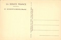 VINTAGE POSTCARD Soft France the Mount St Michel