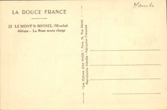 VINTAGE POSTCARD Soft France the Mount St Michel Abbaye the Wheel Assembles Chage