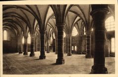 CPA La Douce France Le Mont St Michel Abbaye Salle Des Chevaliers