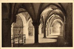 VINTAGE POSTCARD Soft France the Mount St Michel Abbey the Promenade