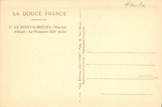 VINTAGE POSTCARD Soft France the Mount St Michel Abbey the Promenade