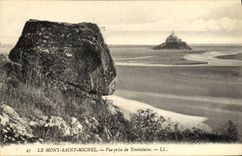 VINTAGE POSTCARD the Mount St Michel Seen from De Tombelaine