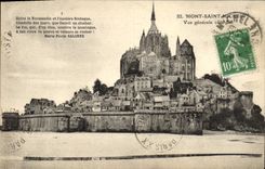 CPA Mont Saint Michel Vue Generale Cote Est