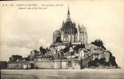 CPA Mont Saint Michel Vue Generale Cote est