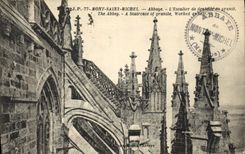 VINTAGE POSTCARD Mont Saint Michel Abbey the Staircase De Granite Dentelte